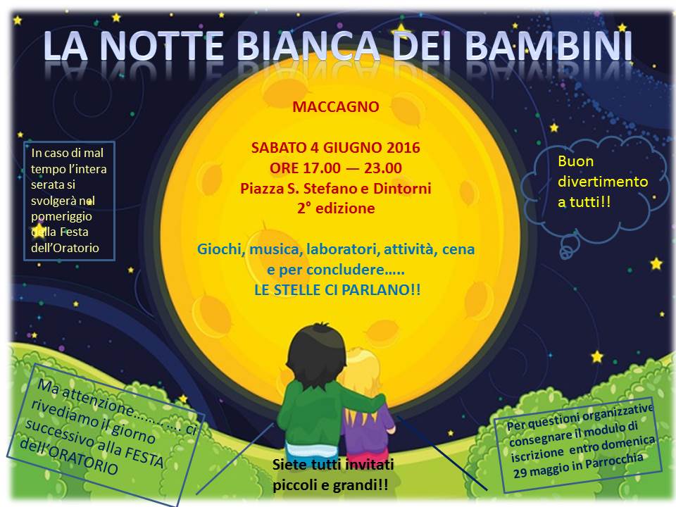 La notte Bianca dei bambini