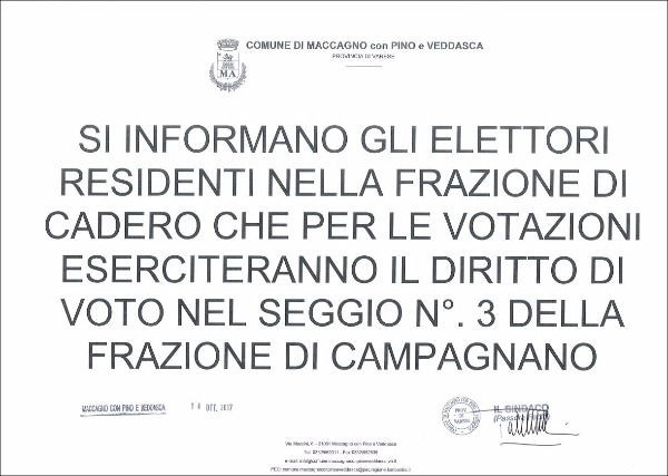 Gli elettori di Cadero “emigrano” a Campagnano